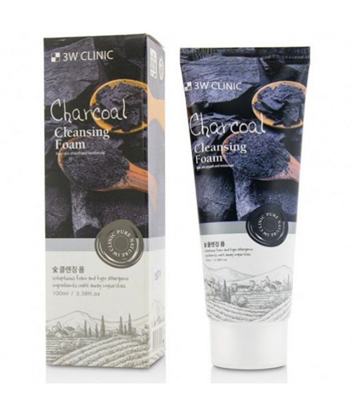 Пінка глибоко очищувальна для звуження пор 3W CLINIC CHARCOAL CLEANSING FOAM, 100 мл