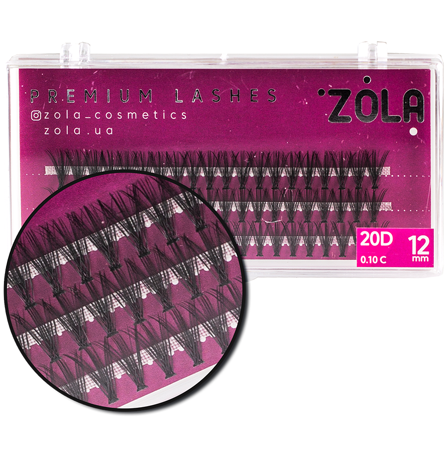 ZOLA Вії-пучки 20D 12 mm