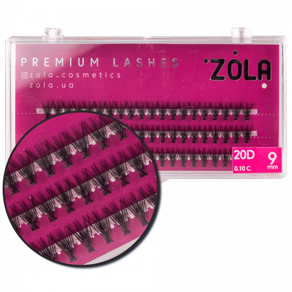 ZOLA Вії-пучки 20D 9 mm