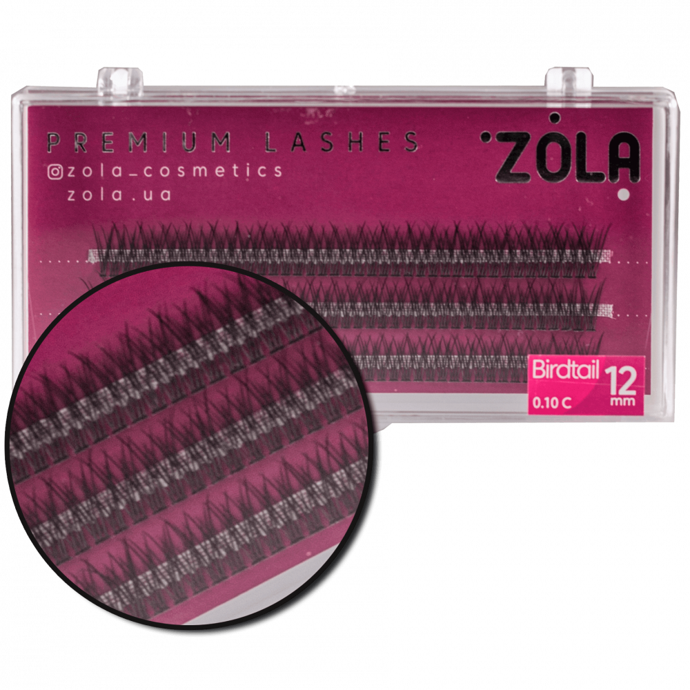 ZOLA Вії-пучки Birdtail 12 mm