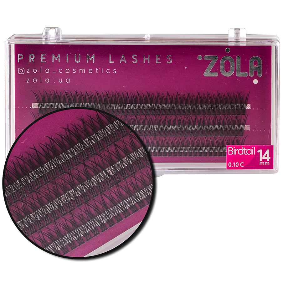 ZOLA Вії-пучки Birdtail 14 mm
