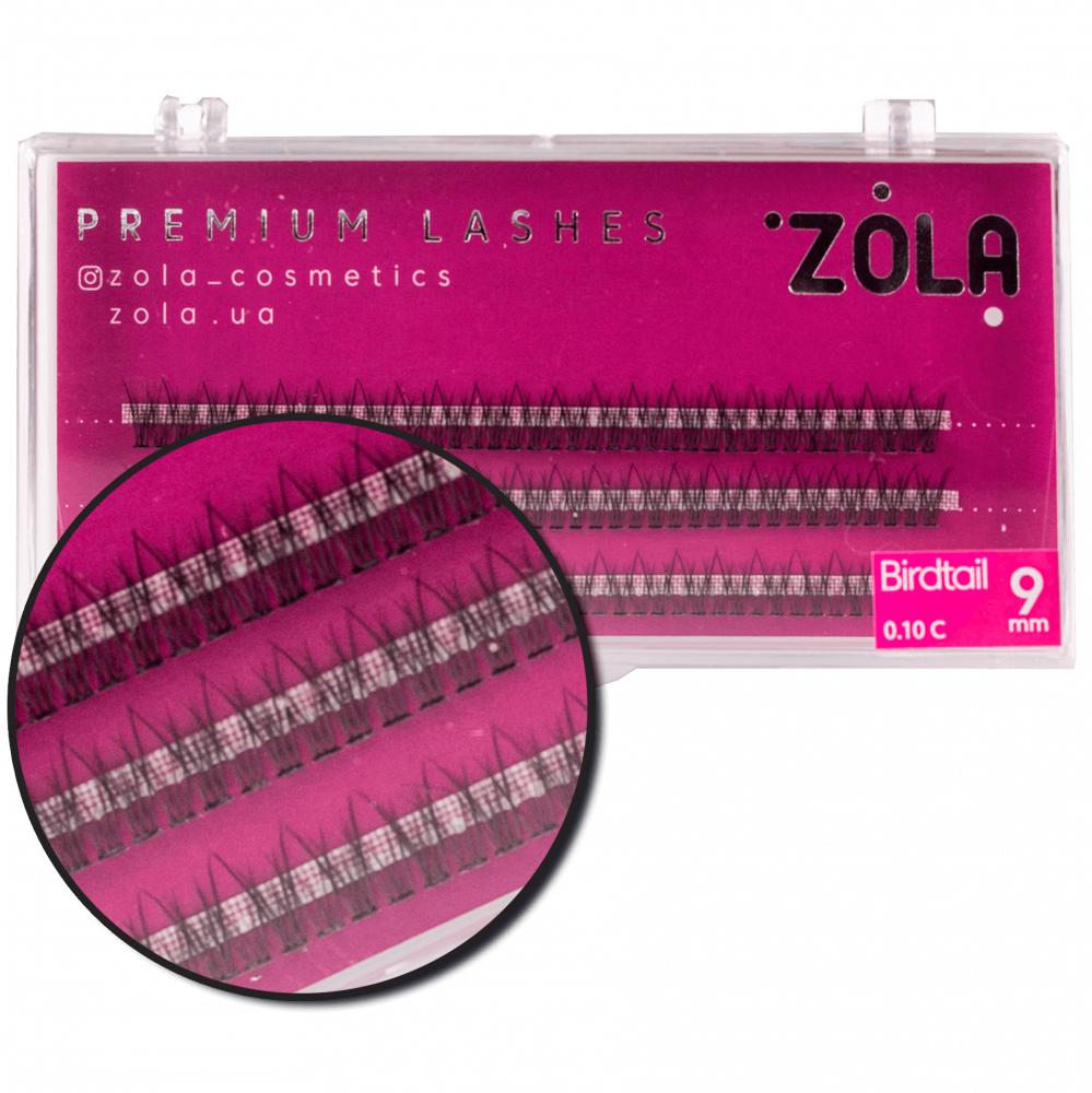 ZOLA Вії-пучки Birdtail 9 mm