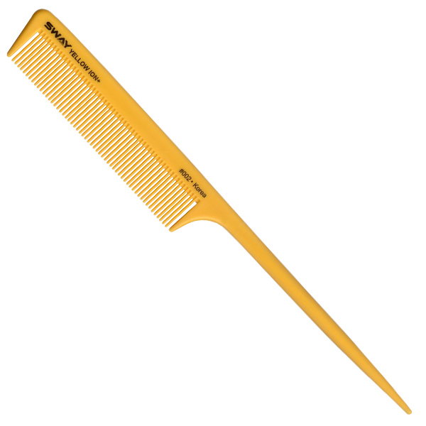 Гребінець з пластиковою спицею Sway Yellow ion + 002