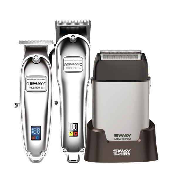 Перукарський набір для стрижки 3 в 1 Sway Dipper S, Vester S, Shaver Pro Silver