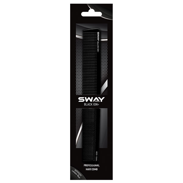 Перукарський комбінований гребінець Sway Black Ion+ 105 - фото 4