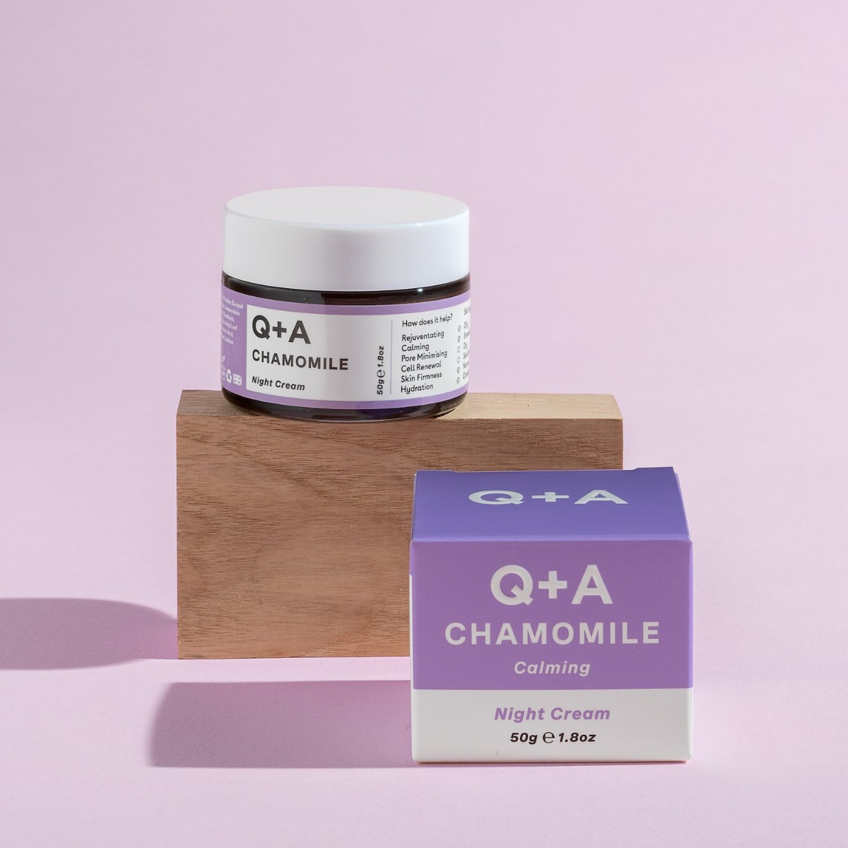 Нічний крем для обличчя Q+A Chamomile Calming Night Cream 50g - фото 3