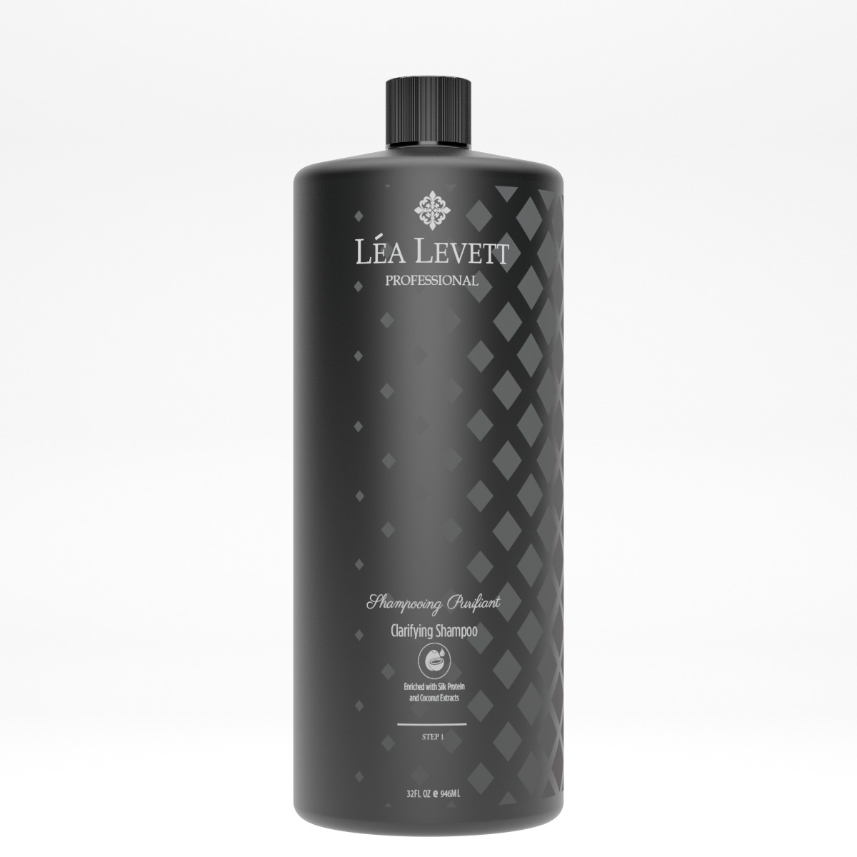 Lea Levett Очищувальний шампунь з протеїнами шовку та екстрактом кокосу 946 мл