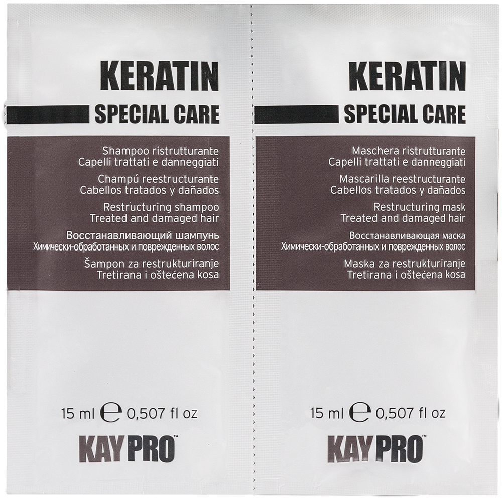 KayPro Keratin Шампунь+Маска з кератином 15+15мл