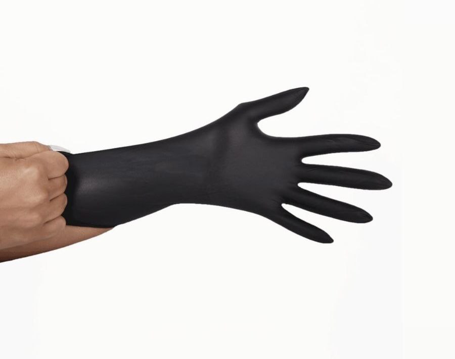 Рукавички нітрилові ультраміцні чорні Framar Midnight Mitts - 100 шт - фото 2