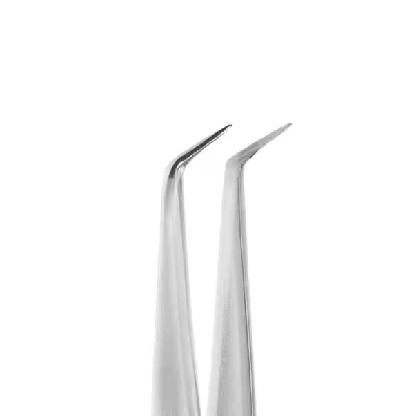 Пінцет для брів "Expert" вигнутий TE-10-12 