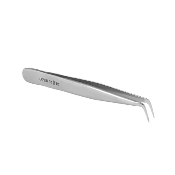 Пінцет для брів "Expert" вигнутий TE-10-12  - фото 2