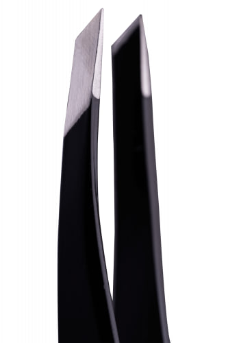 ZOLA Пінцет скошений професійний для брів BLACK - фото 2