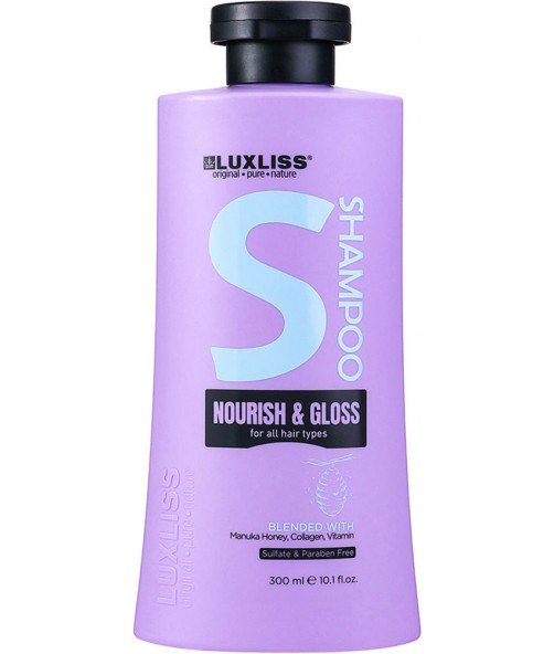 LUXLISS NOURISH & GLOSS SHAMPOO Для живлення та блиску 300мл