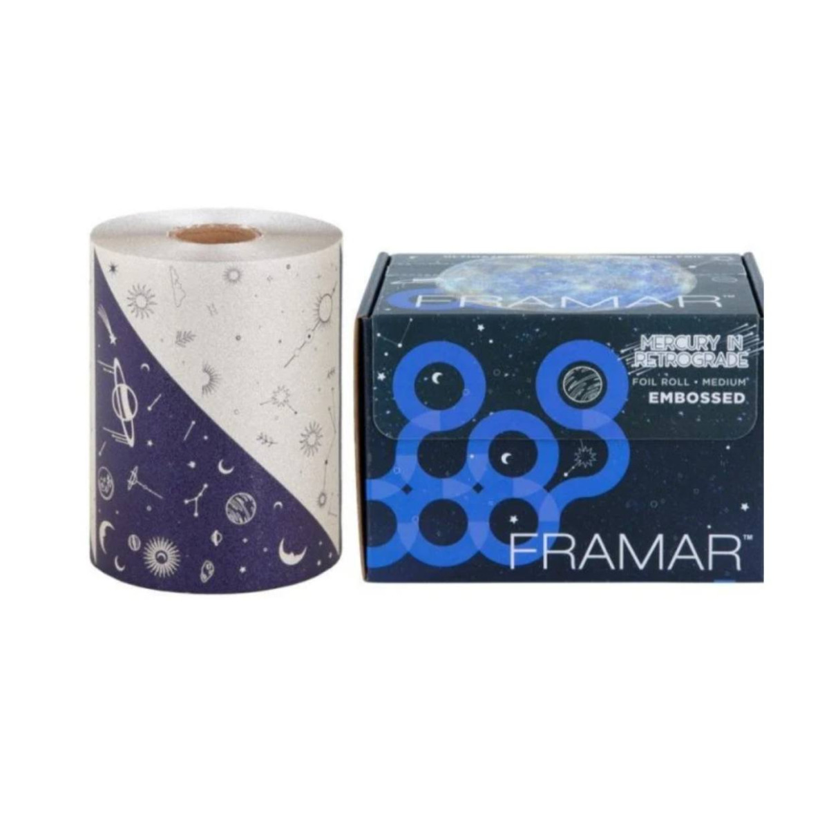 Фольга в рулоні з тисненням Framar «Ретроградний Меркурій» (98м х 12,5см)