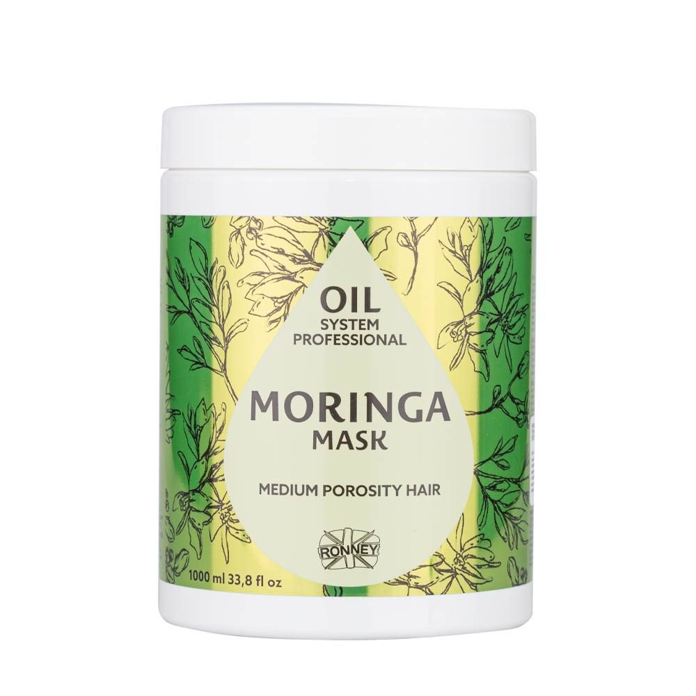 RONNEY Professional Маска для волосся із середньою пористістю Oil System Moringa-1000 ml