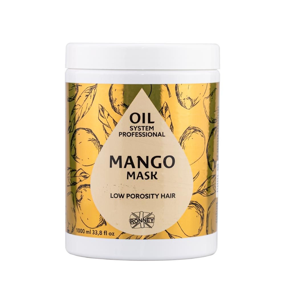 RONNEY Professional Маска для волосся з низькою пористістю - Манго 1000 ml